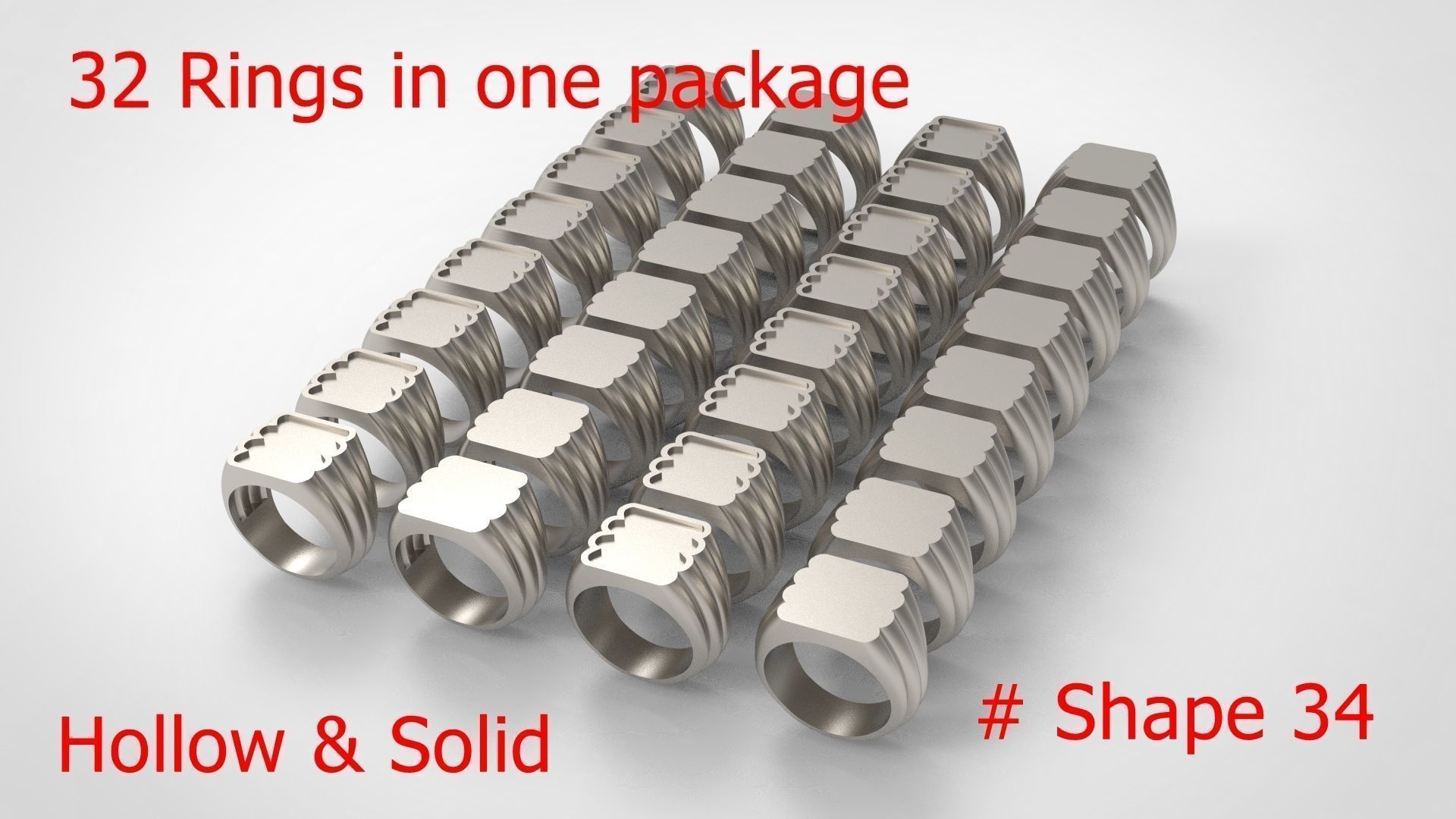 Giant Men Signet Ring Collection 1572 Rings In The Package _116