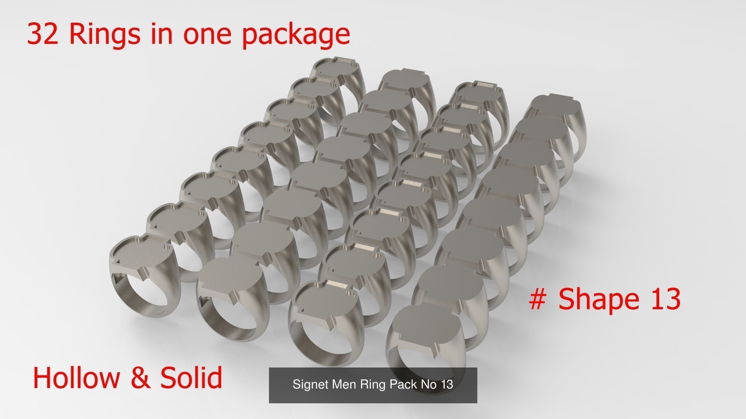 Giant Men Signet Ring Collection 1572 Rings In The Package _35