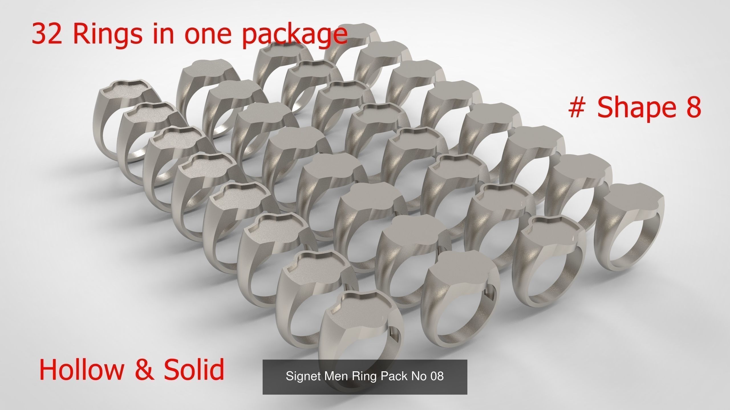Giant Men Signet Ring Collection 1572 Rings In The Package _25