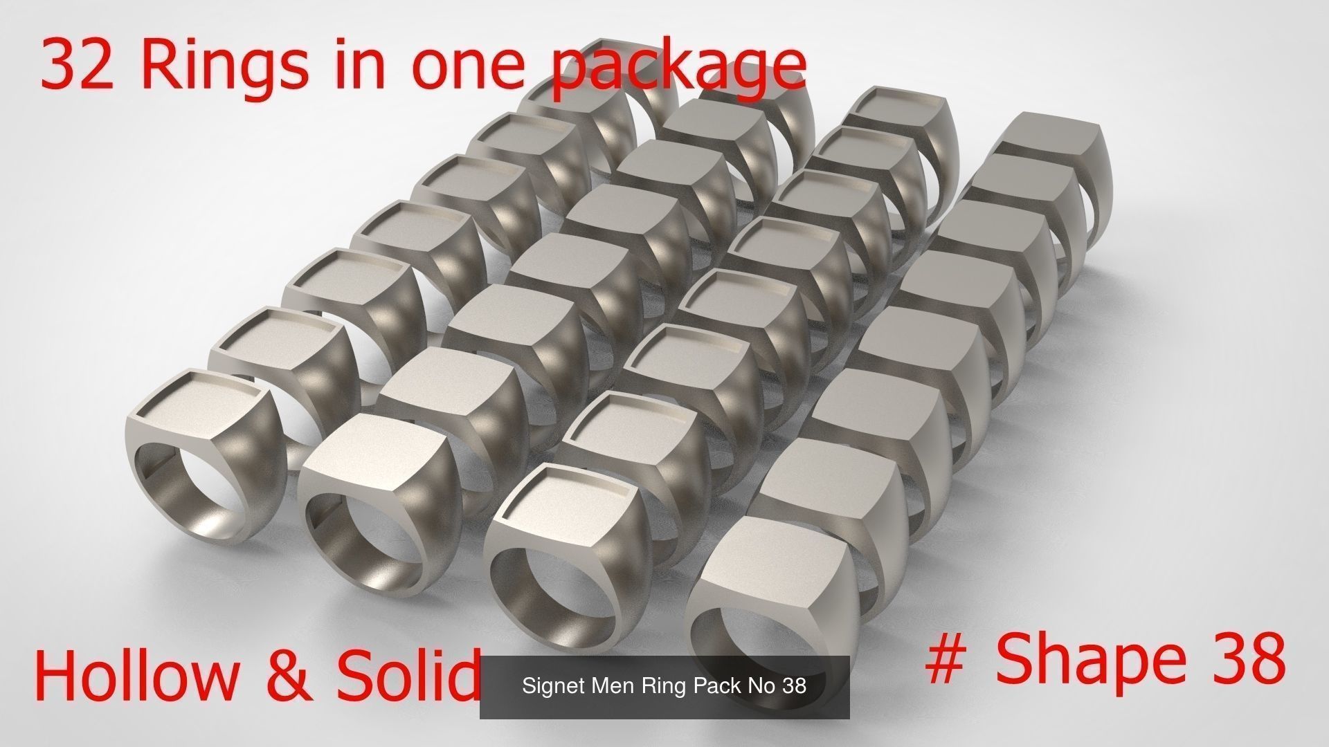 Giant Men Signet Ring Collection 1572 Rings In The Package _85