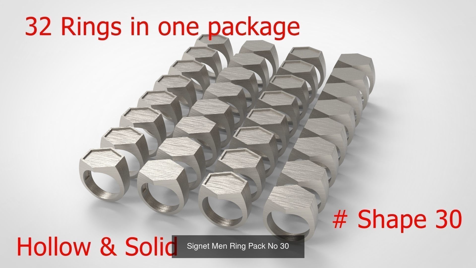 Giant Men Signet Ring Collection 1572 Rings In The Package _69