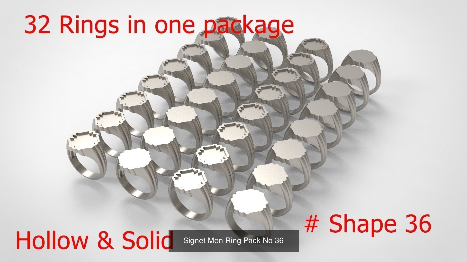 Giant Men Signet Ring Collection 1572 Rings In The Package _81