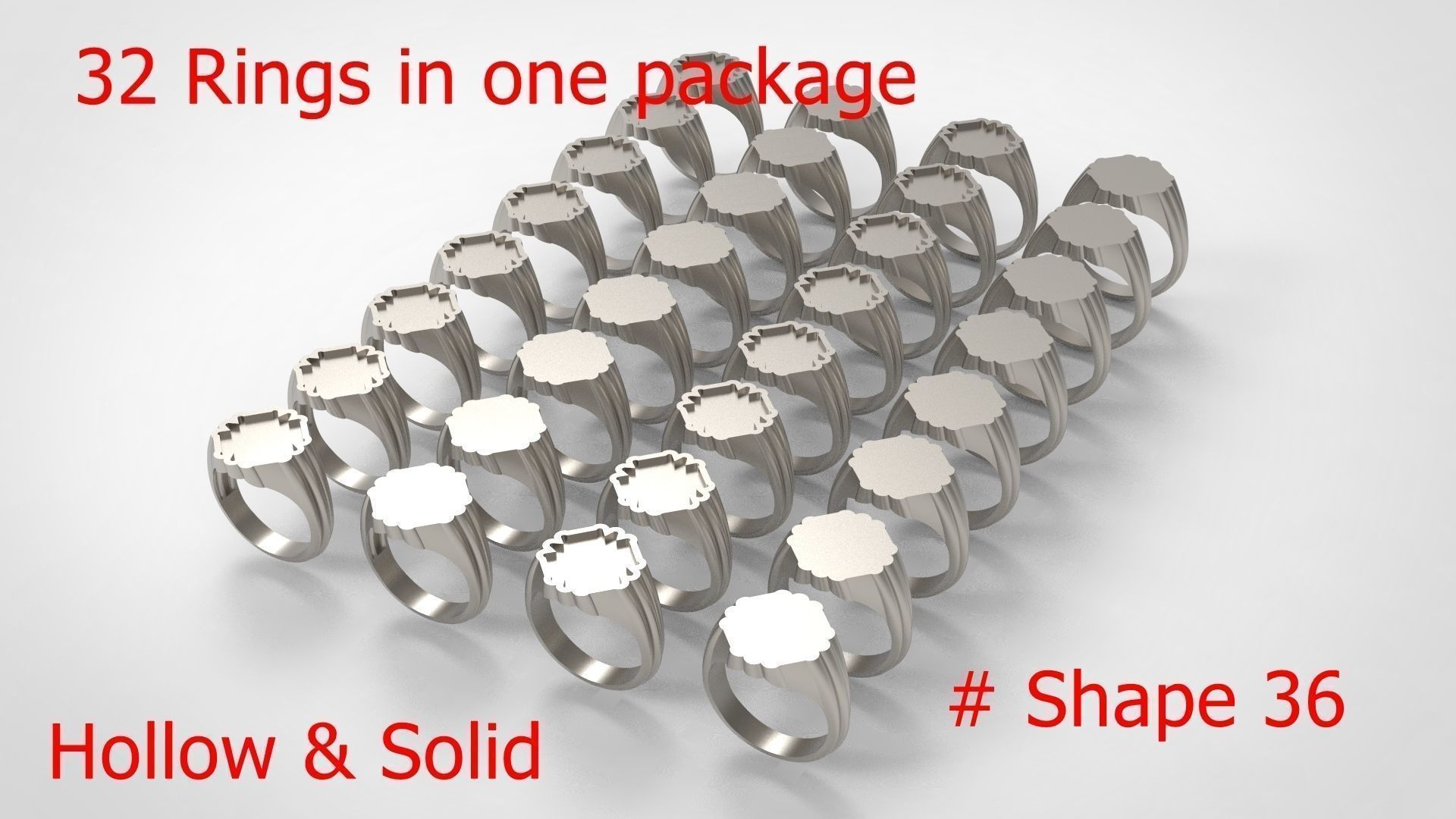 Giant Men Signet Ring Collection 1572 Rings In The Package _120