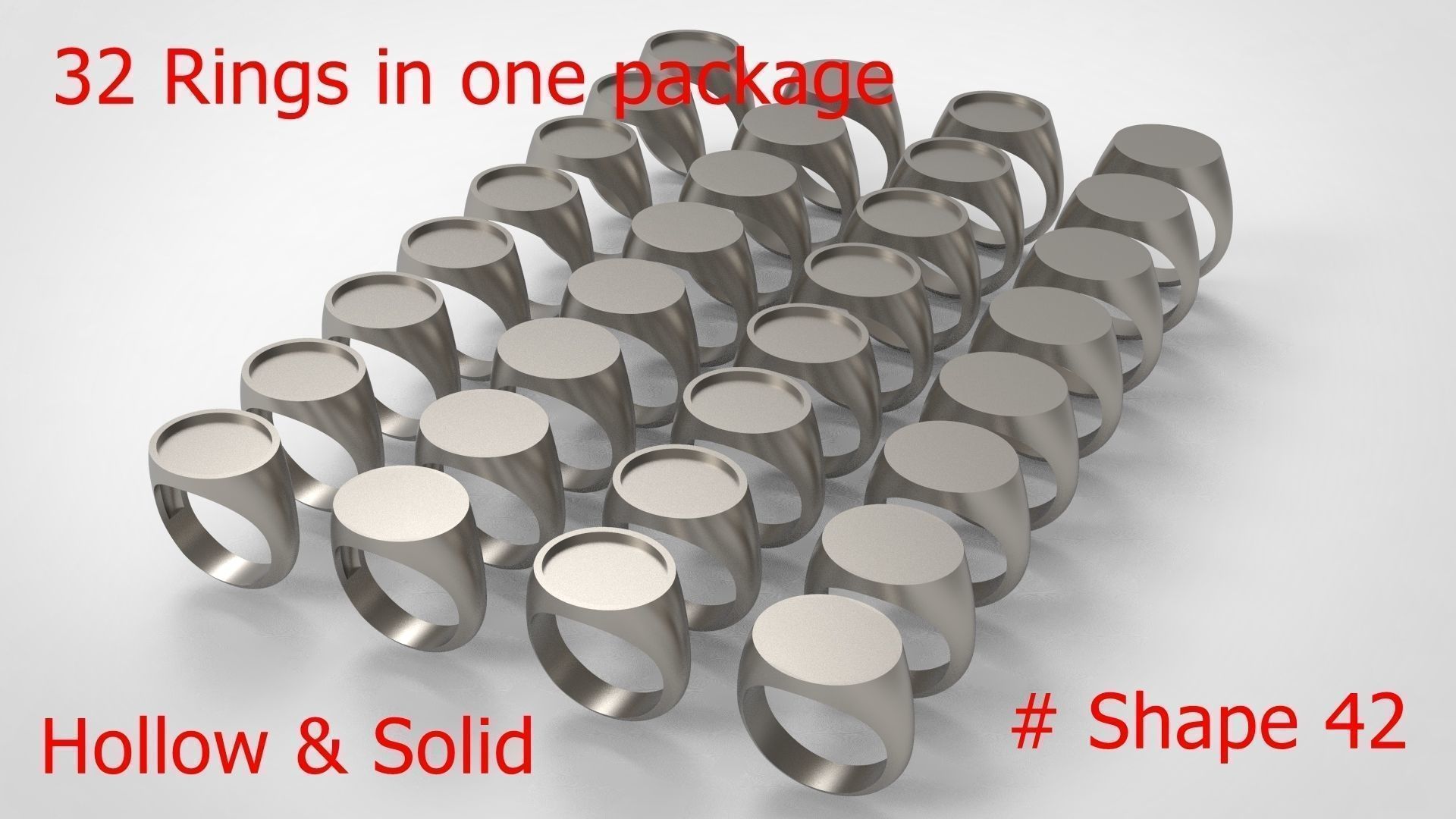 Giant Men Signet Ring Collection 1572 Rings In The Package _132