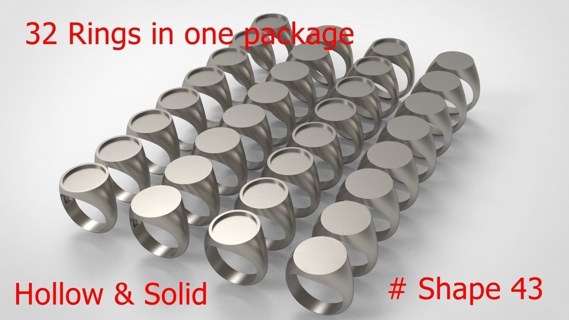 Giant Men Signet Ring Collection 1572 Rings In The Package _134