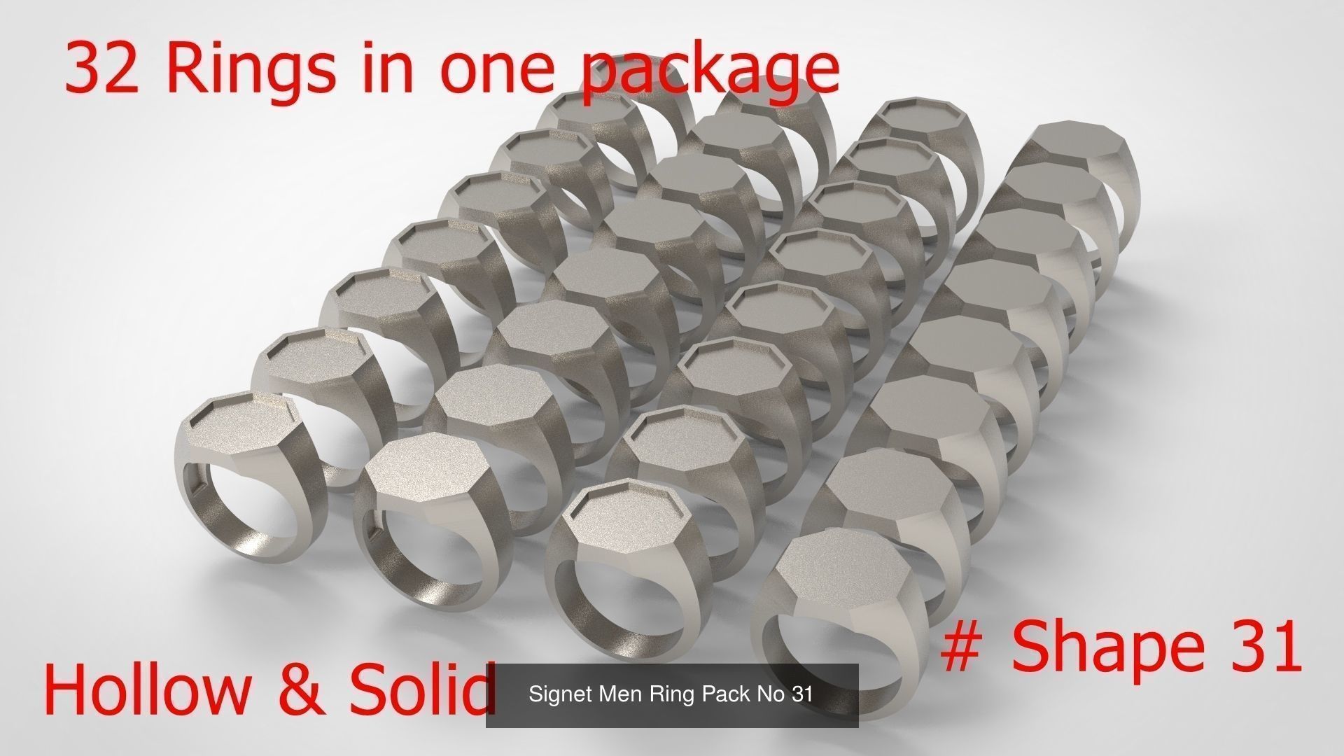 Giant Men Signet Ring Collection 1572 Rings In The Package _71
