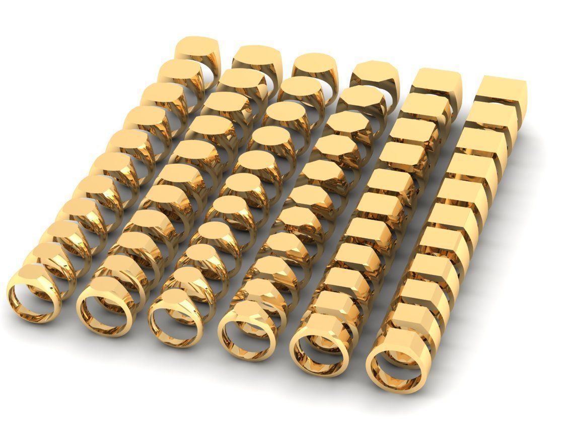 Giant Men Signet Ring Collection 1572 Rings In The Package _144