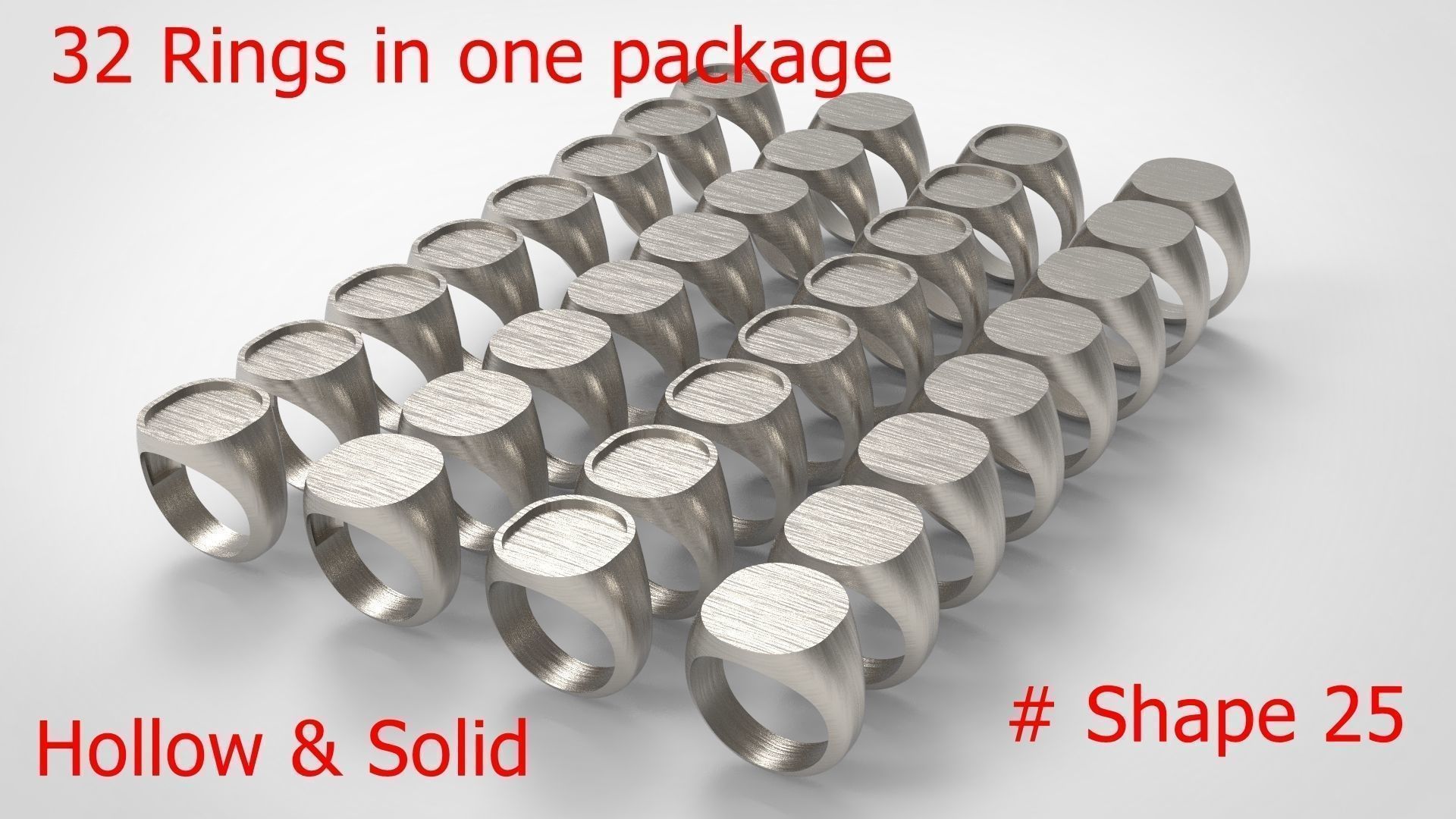 Giant Men Signet Ring Collection 1572 Rings In The Package _98