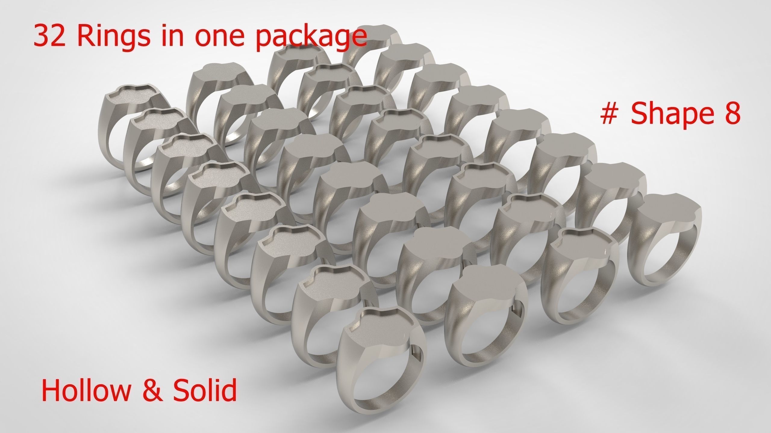 Giant Men Signet Ring Collection 1572 Rings In The Package _38