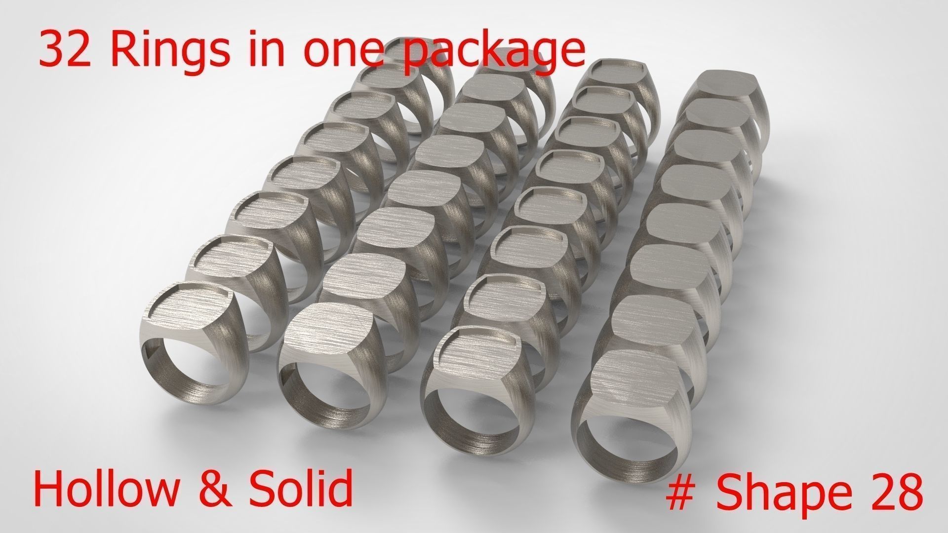 Giant Men Signet Ring Collection 1572 Rings In The Package _104