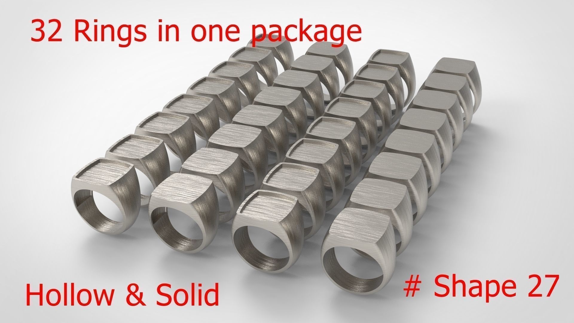 Giant Men Signet Ring Collection 1572 Rings In The Package _102