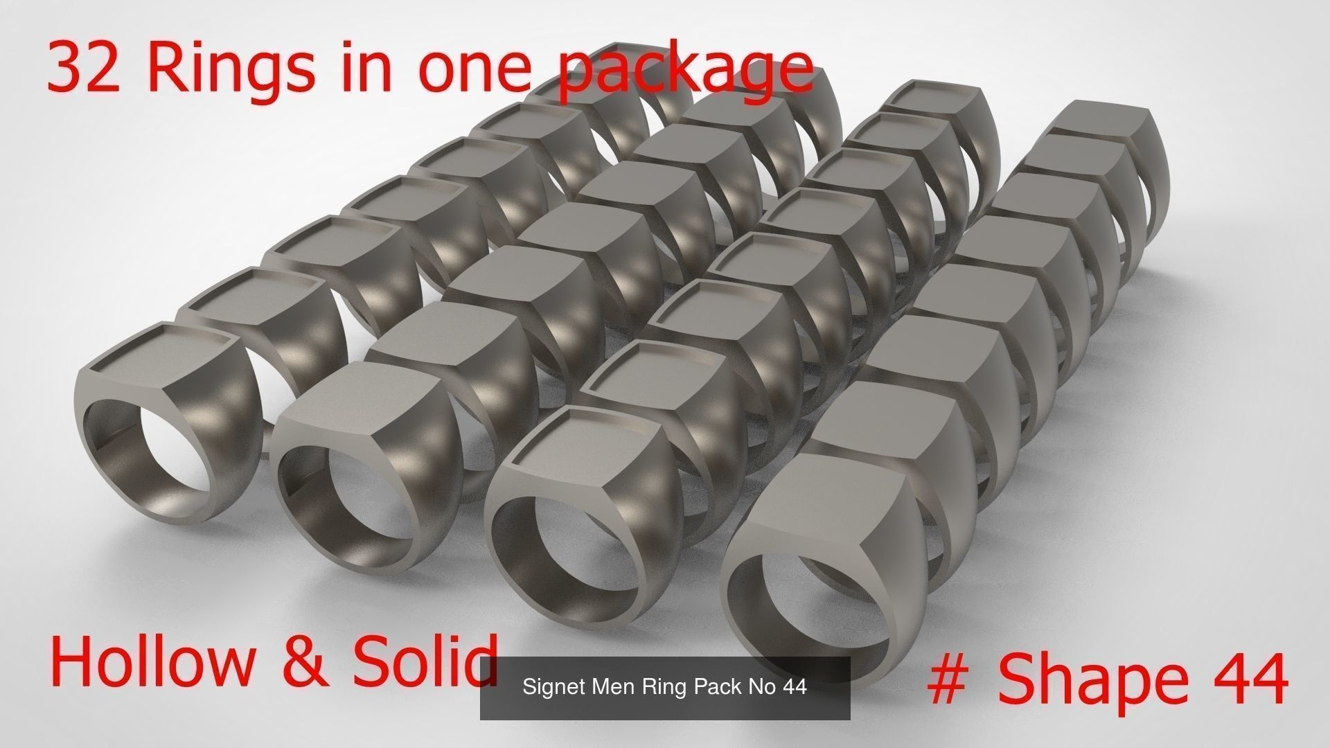 Giant Men Signet Ring Collection 1572 Rings In The Package _97