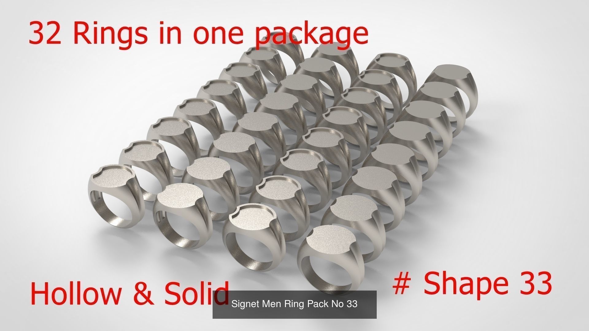 Giant Men Signet Ring Collection 1572 Rings In The Package _75