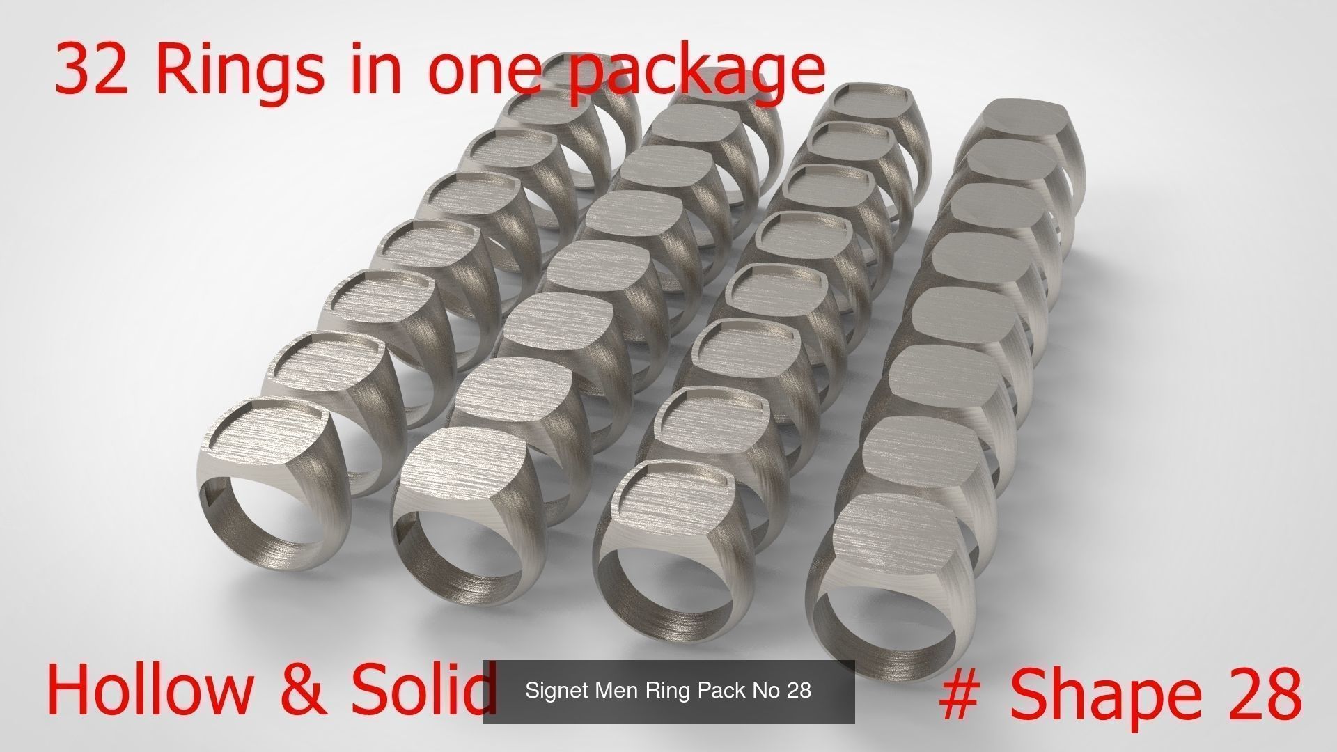 Giant Men Signet Ring Collection 1572 Rings In The Package _65