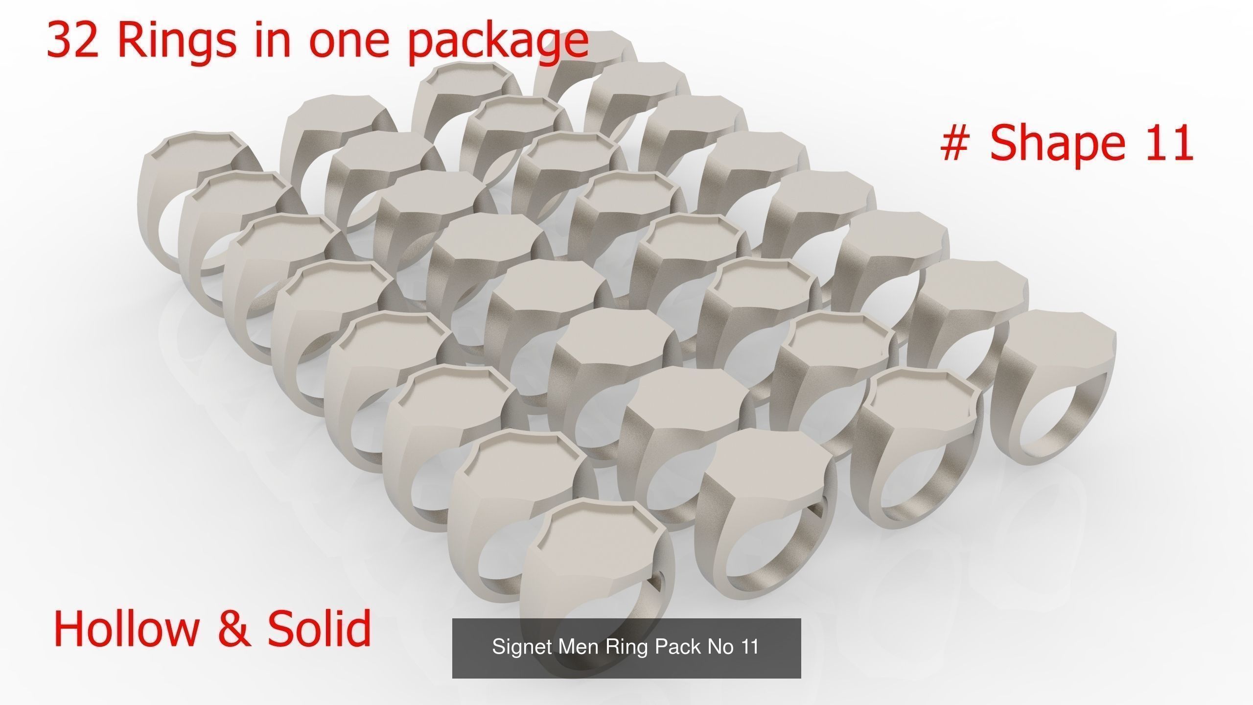 Giant Men Signet Ring Collection 1572 Rings In The Package _31