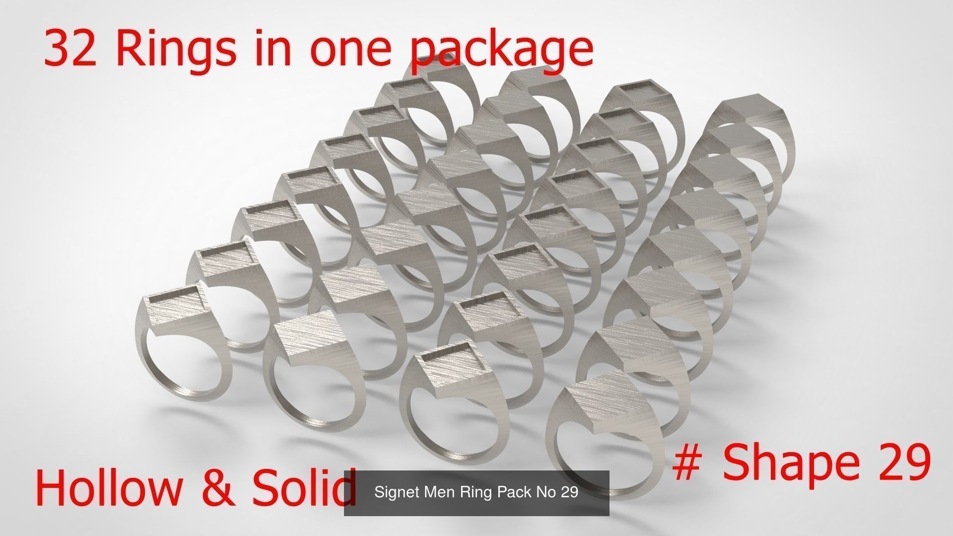 Giant Men Signet Ring Collection 1572 Rings In The Package _67