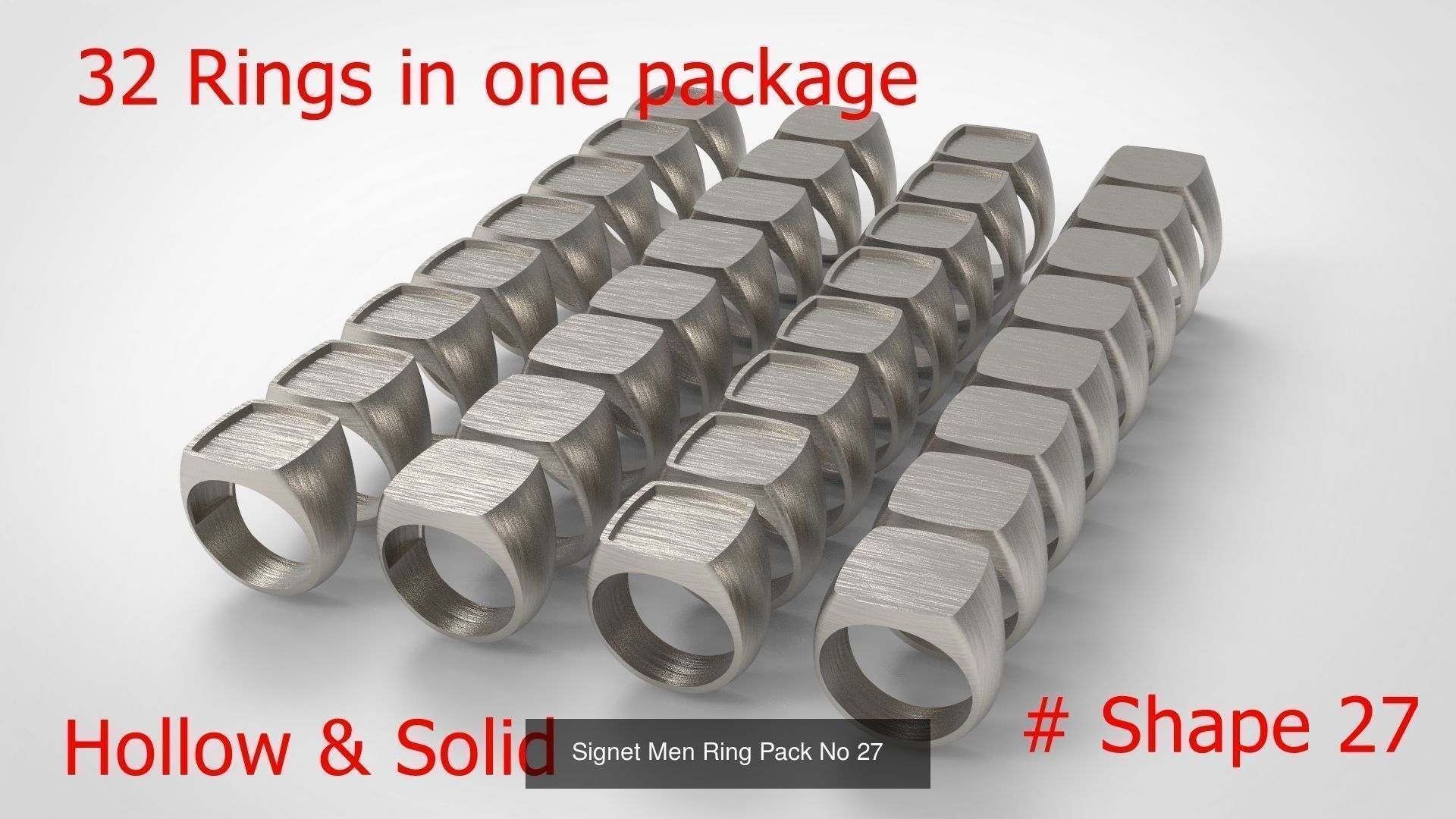 Giant Men Signet Ring Collection 1572 Rings In The Package _63