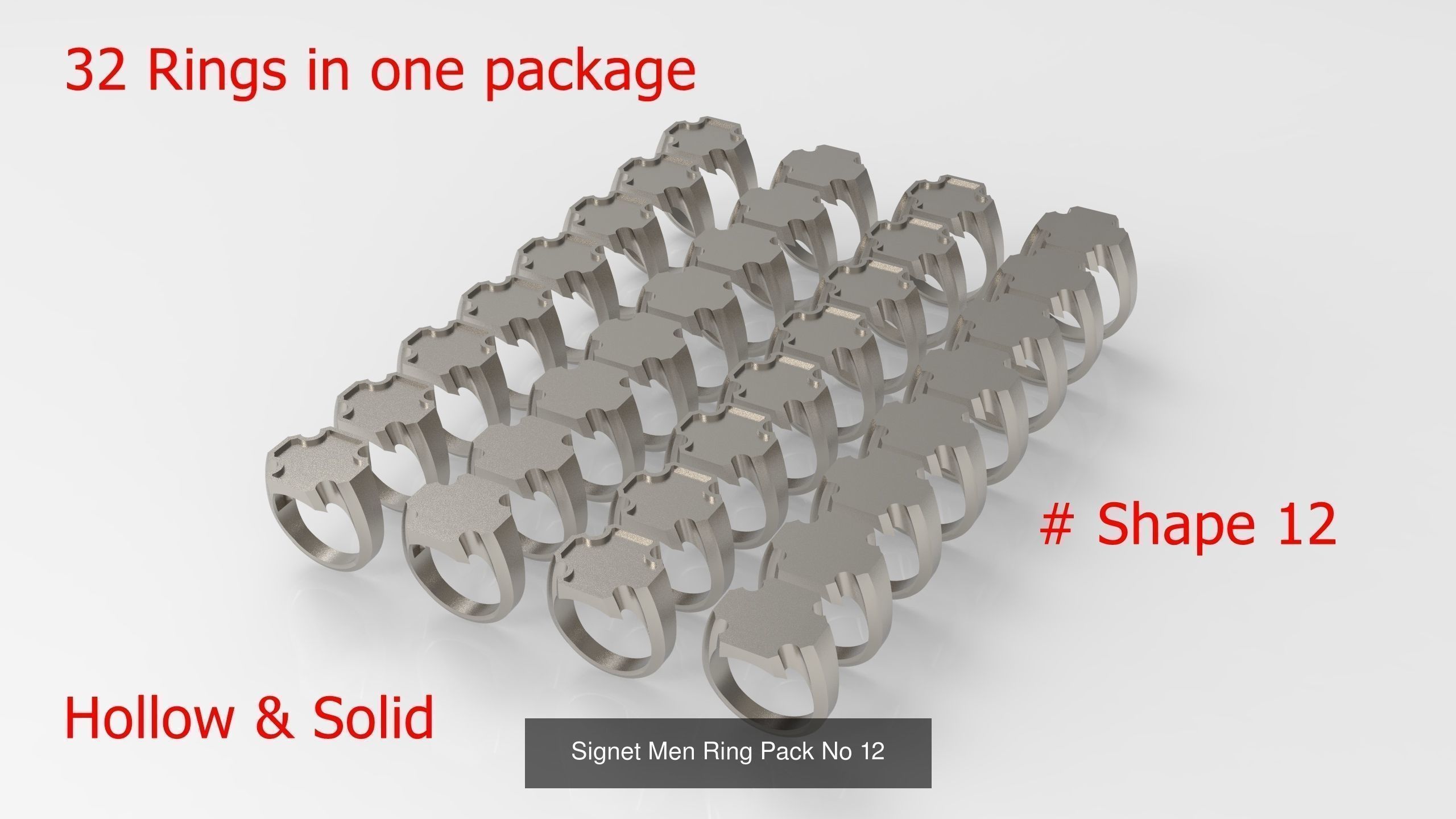 Giant Men Signet Ring Collection 1572 Rings In The Package _33