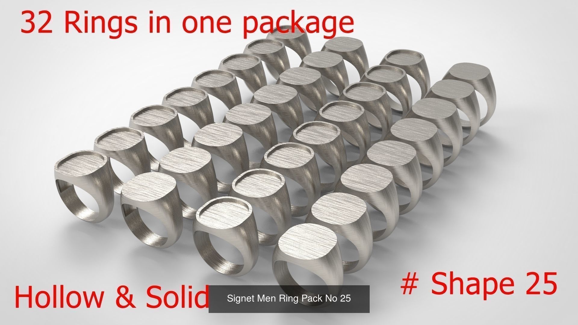 Giant Men Signet Ring Collection 1572 Rings In The Package _59