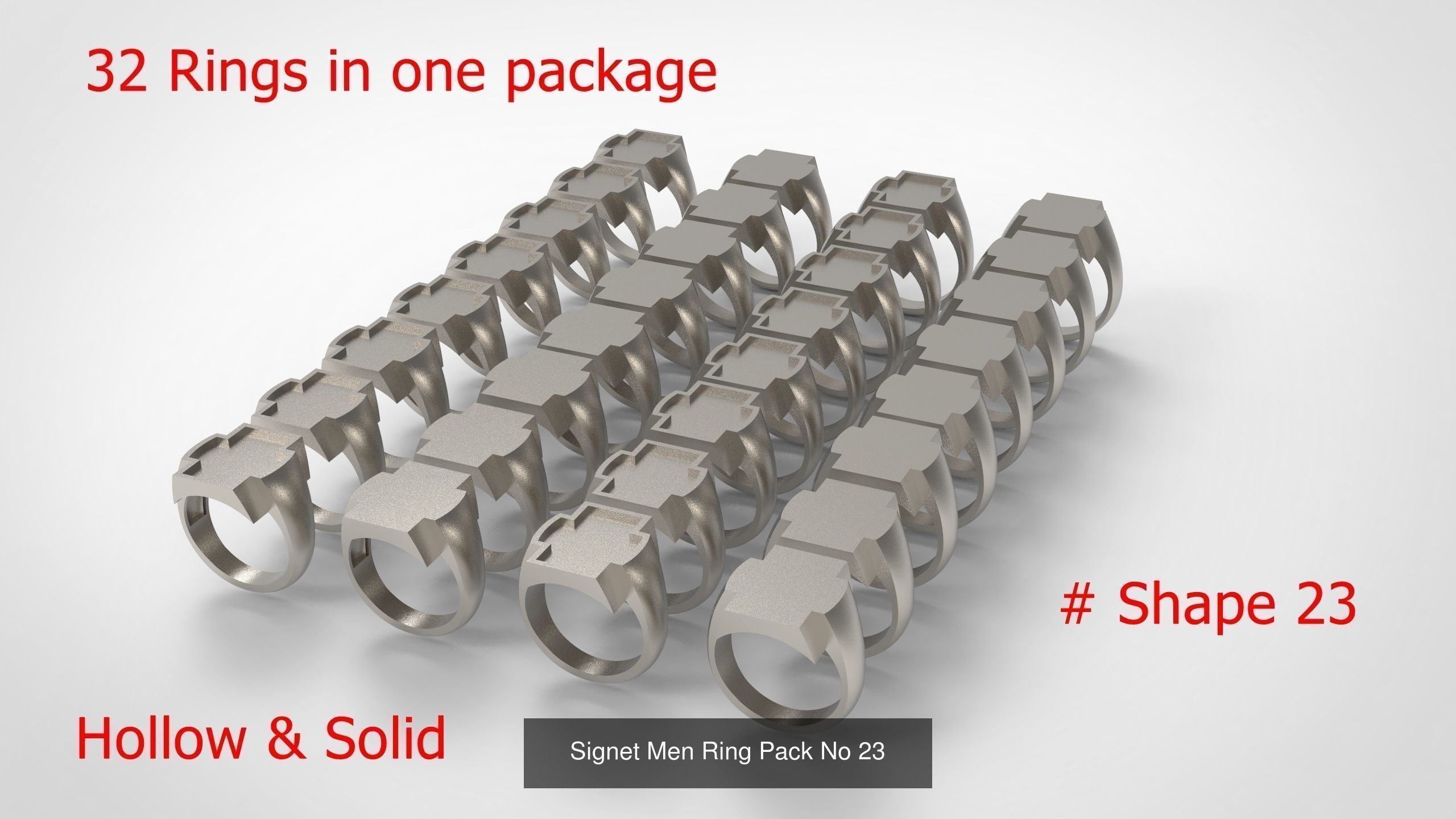 Giant Men Signet Ring Collection 1572 Rings In The Package _55