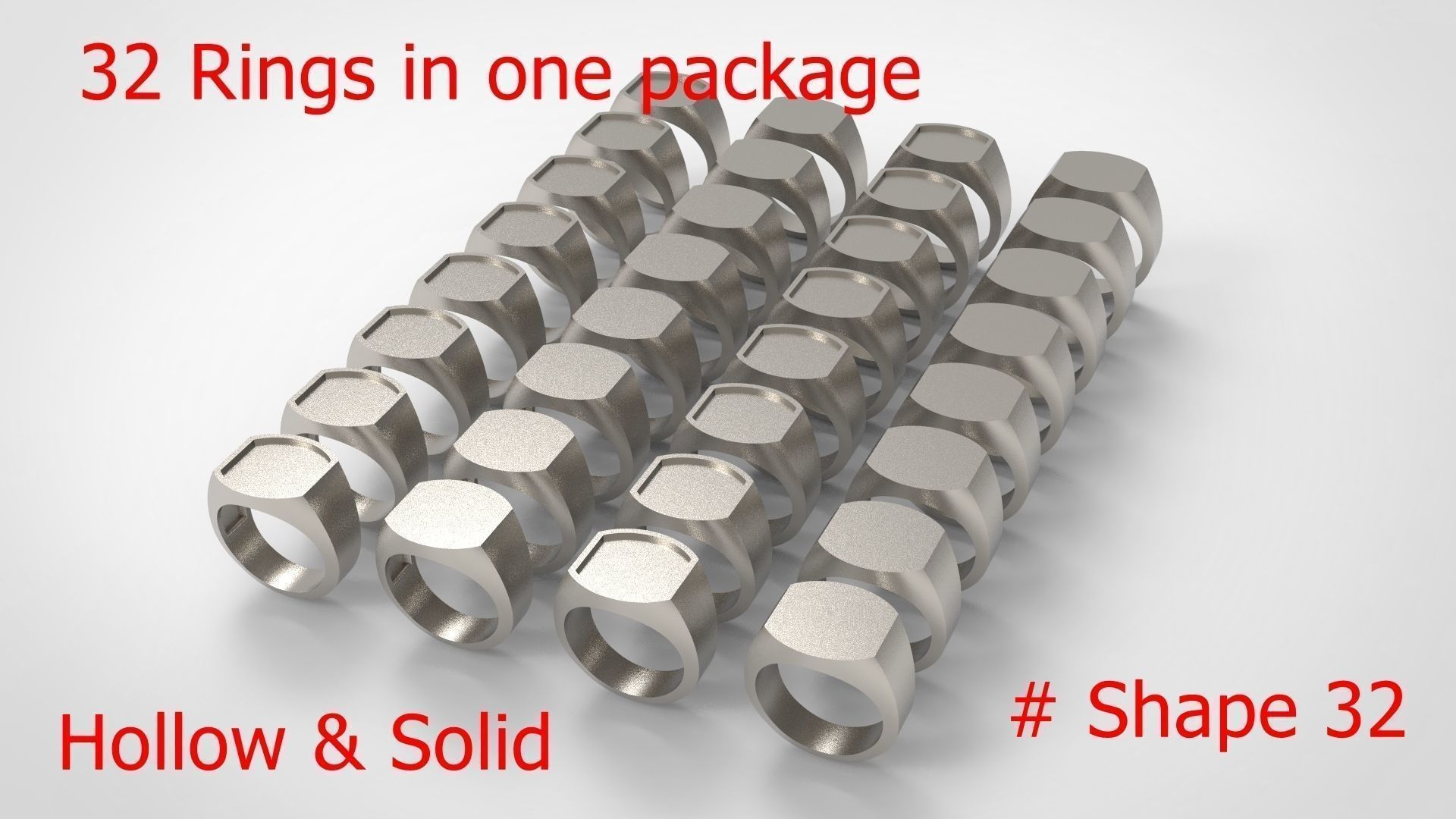 Giant Men Signet Ring Collection 1572 Rings In The Package _112