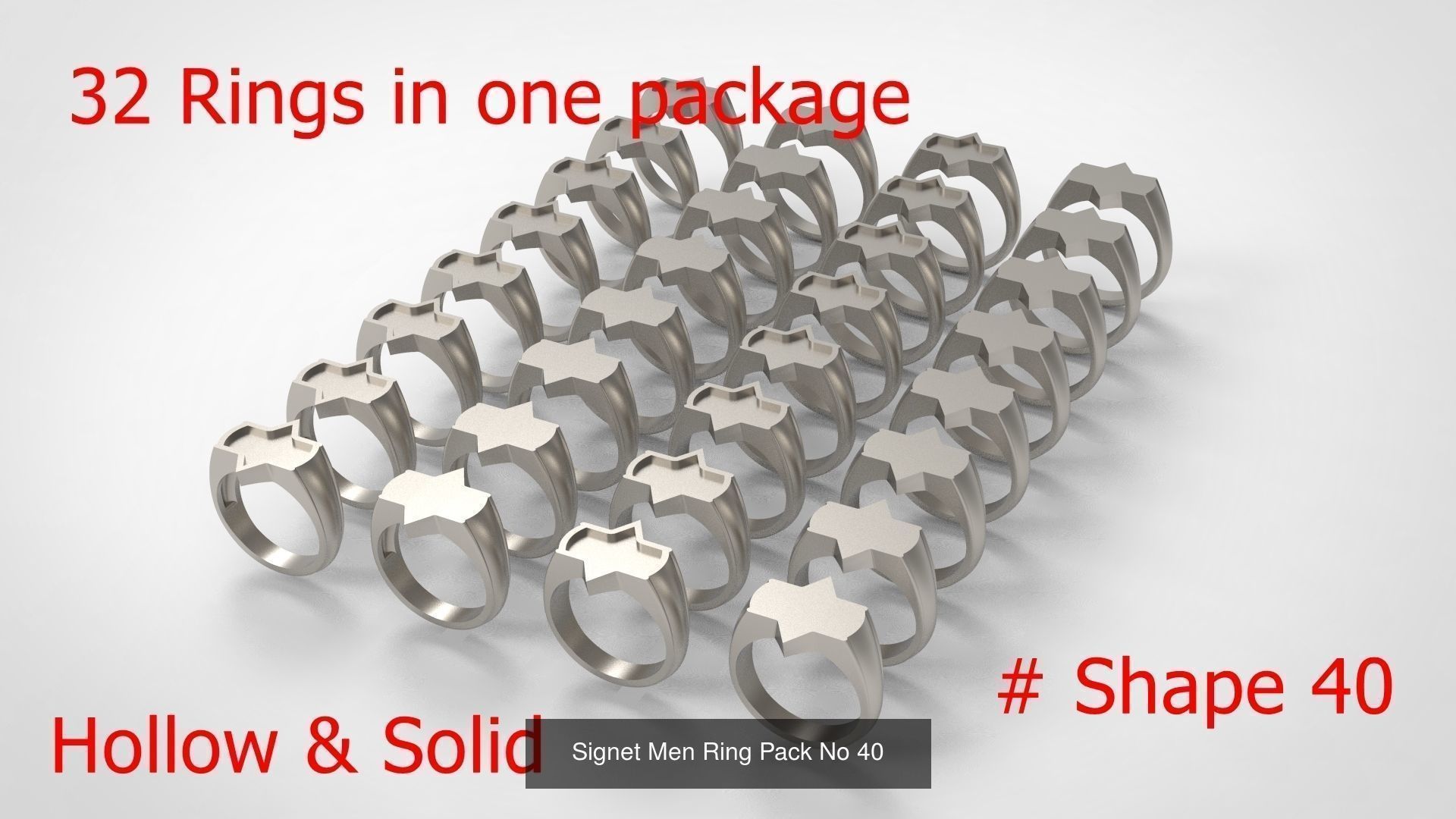 Giant Men Signet Ring Collection 1572 Rings In The Package _89