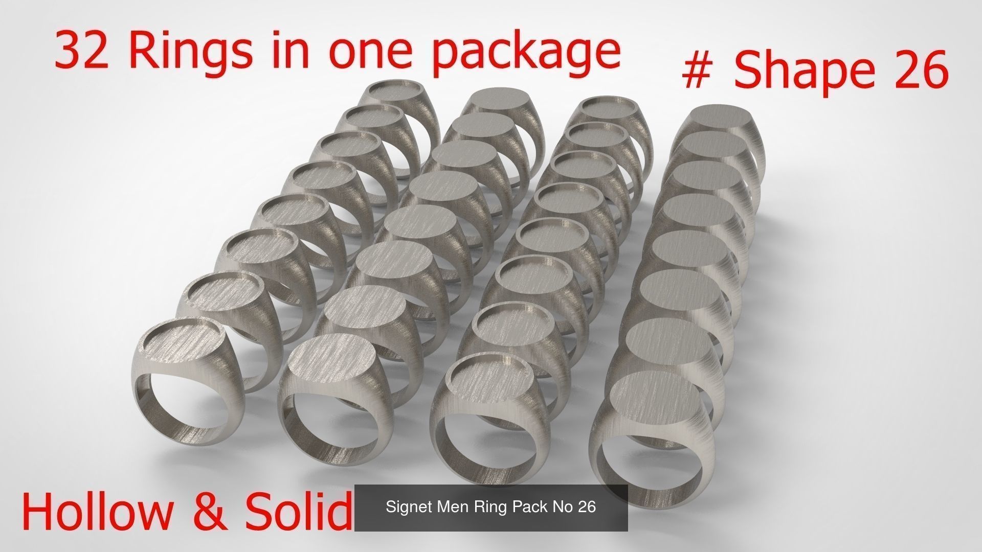 Giant Men Signet Ring Collection 1572 Rings In The Package _61