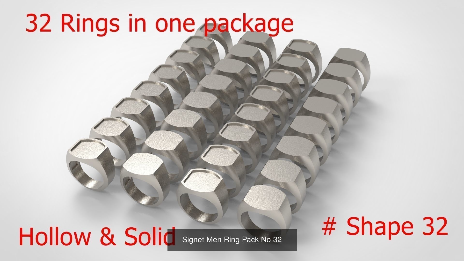 Giant Men Signet Ring Collection 1572 Rings In The Package _73