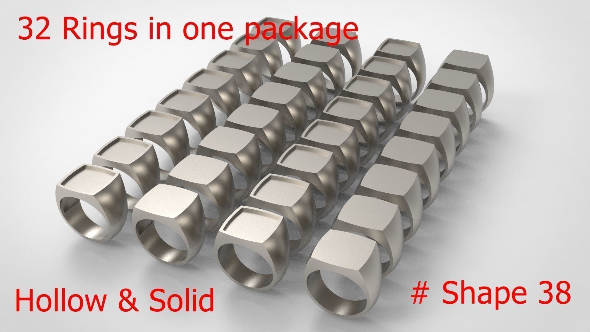 Giant Men Signet Ring Collection 1572 Rings In The Package _124