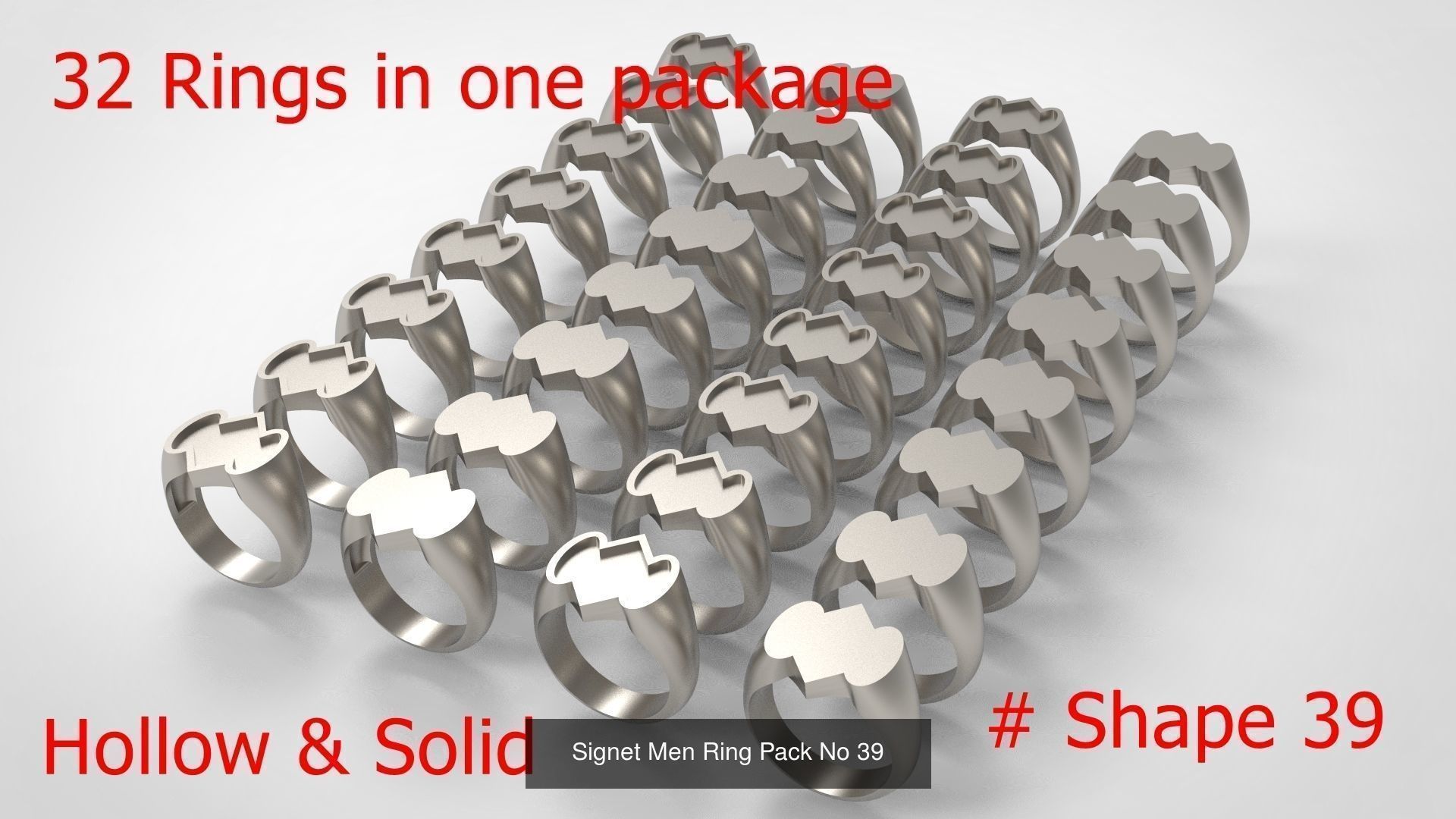 Giant Men Signet Ring Collection 1572 Rings In The Package _87