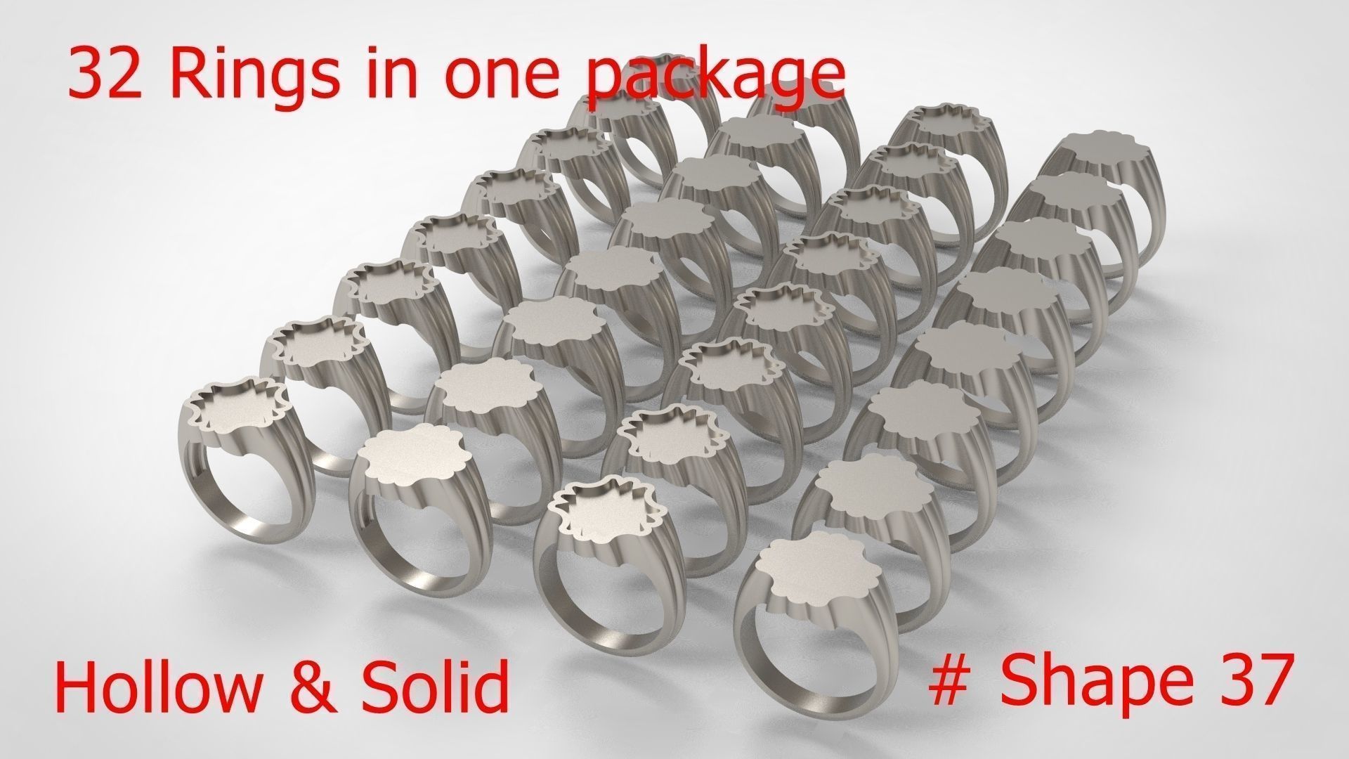 Giant Men Signet Ring Collection 1572 Rings In The Package _122