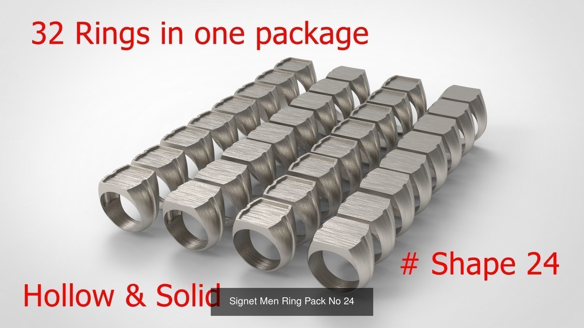 Giant Men Signet Ring Collection 1572 Rings In The Package _57