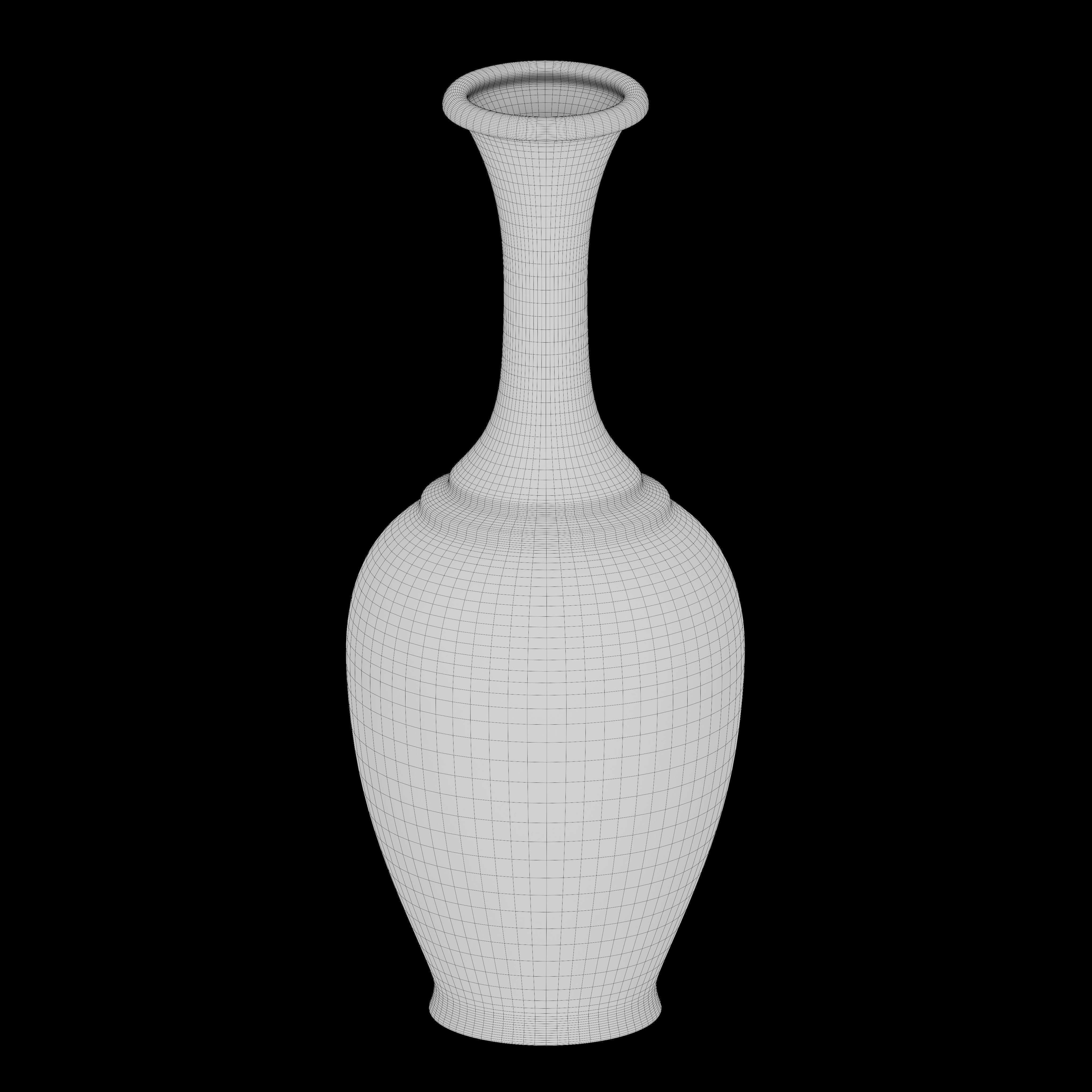 Vase40 chinese porcelain vase - chinese porcelain vase 3D model_5