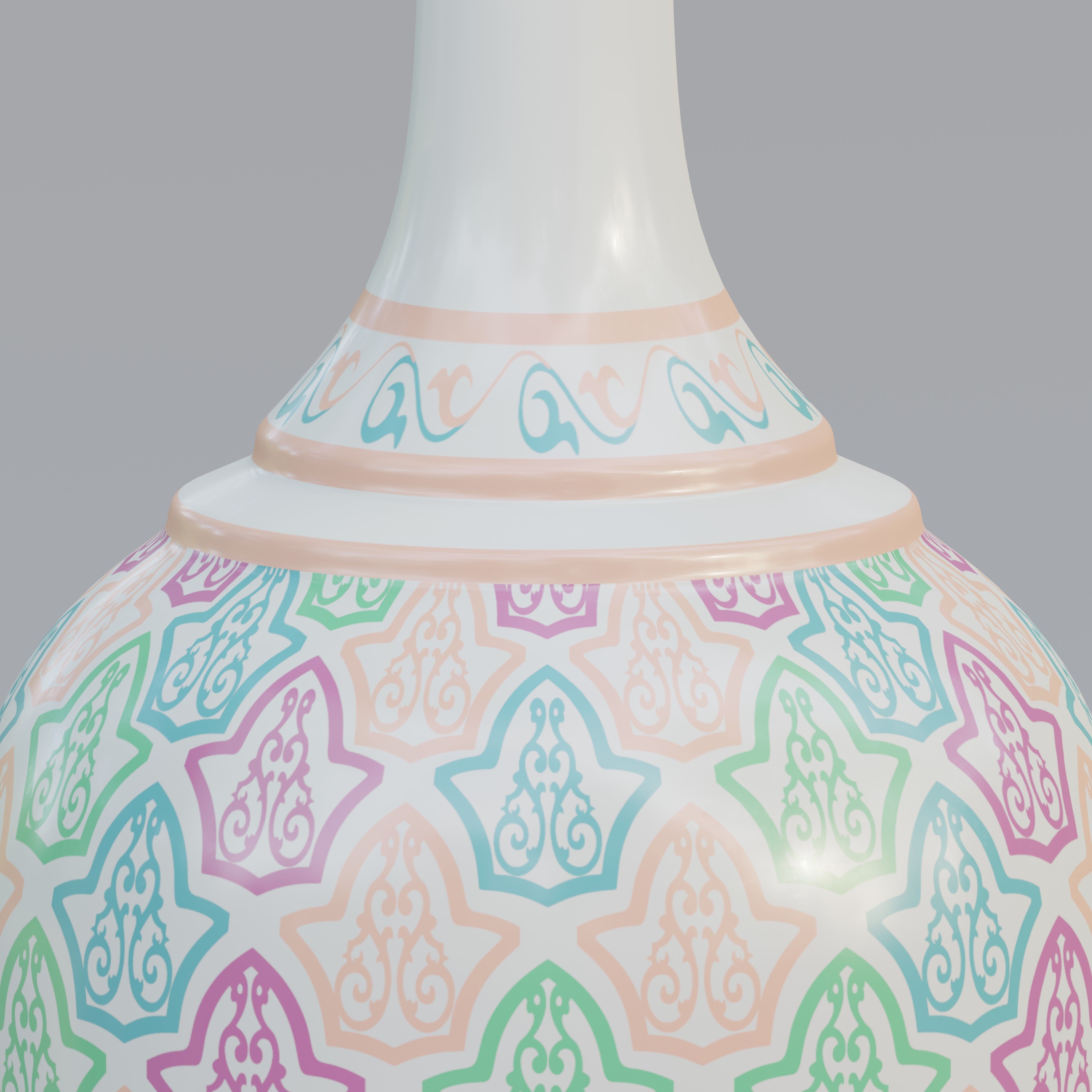 Vase40 chinese porcelain vase - chinese porcelain vase 3D model_3