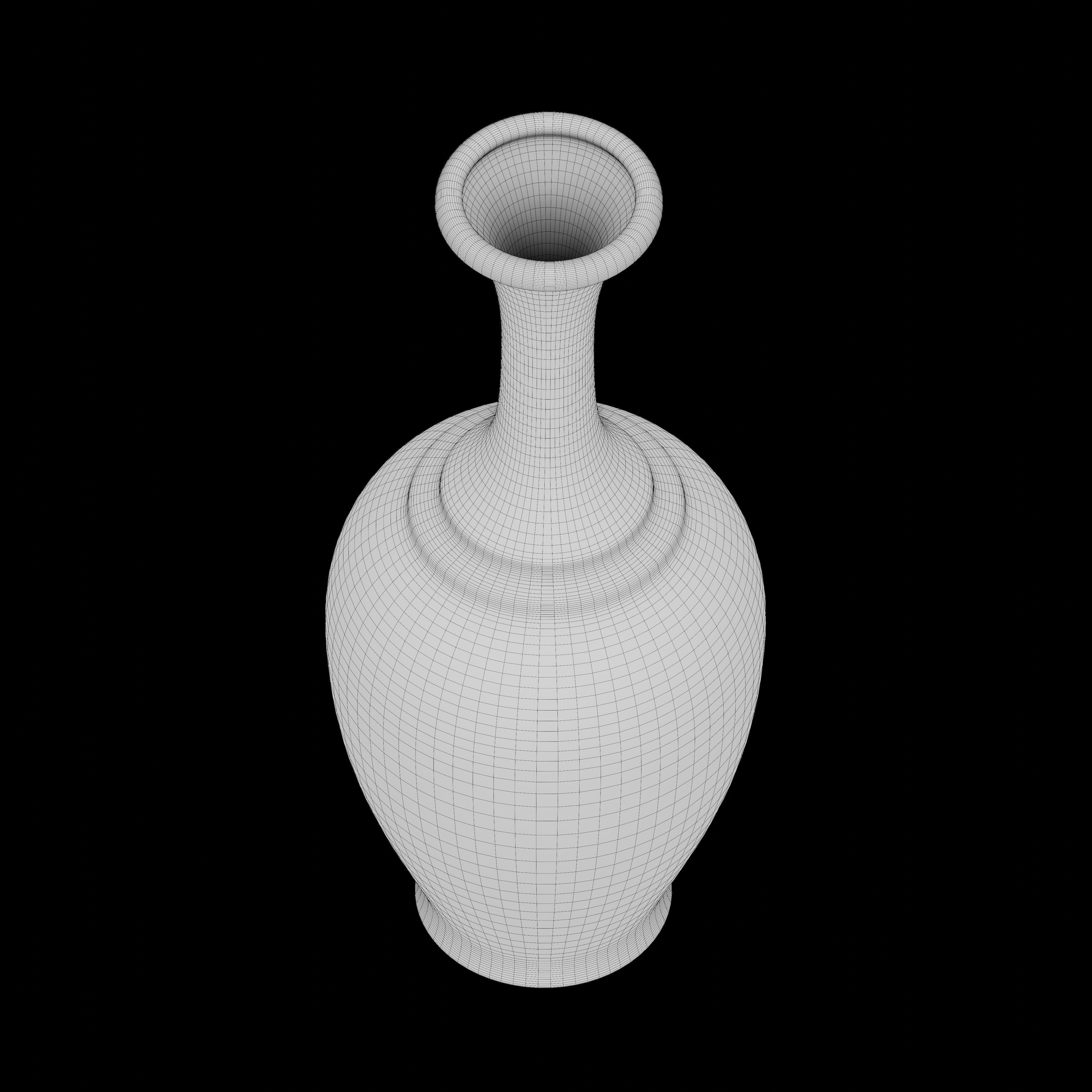 Vase40 chinese porcelain vase - chinese porcelain vase 3D model_6