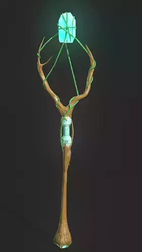 Magical Staff 2 Low-poly 3D model