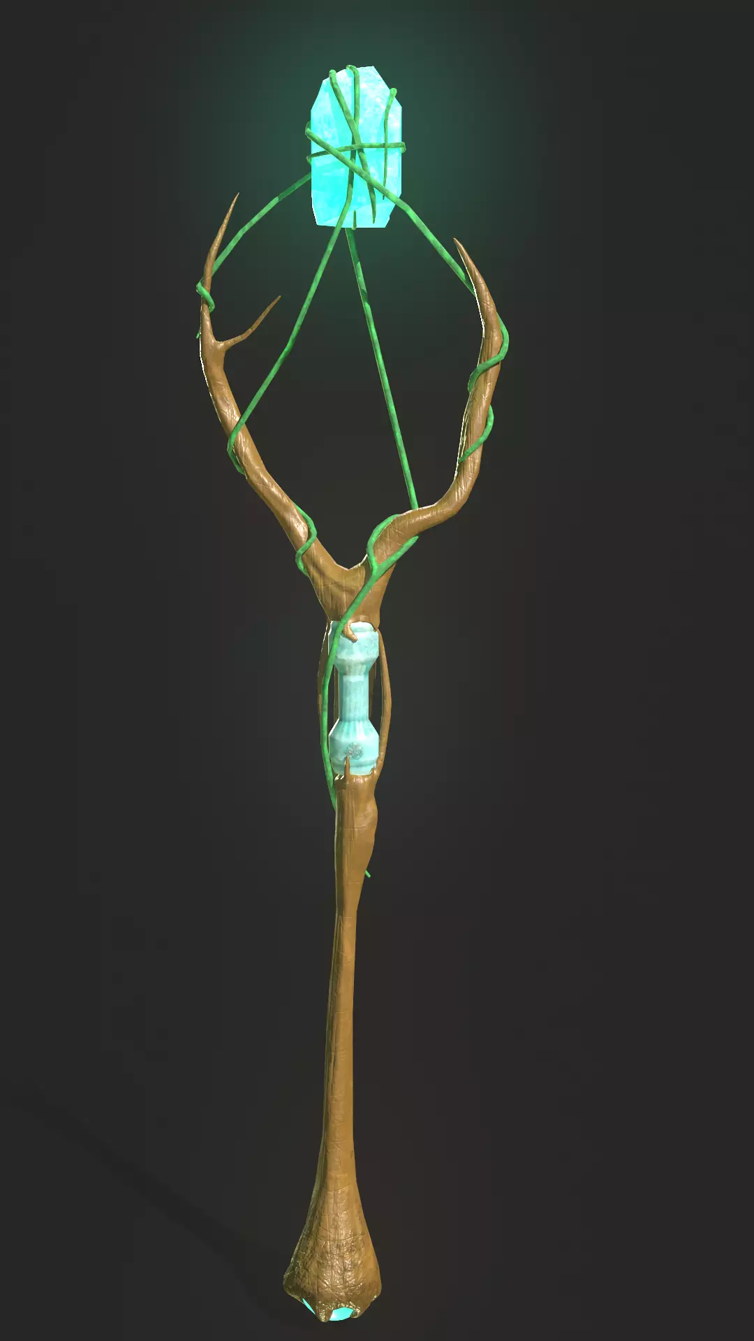 Magical Staff 2 Low-poly 3D model