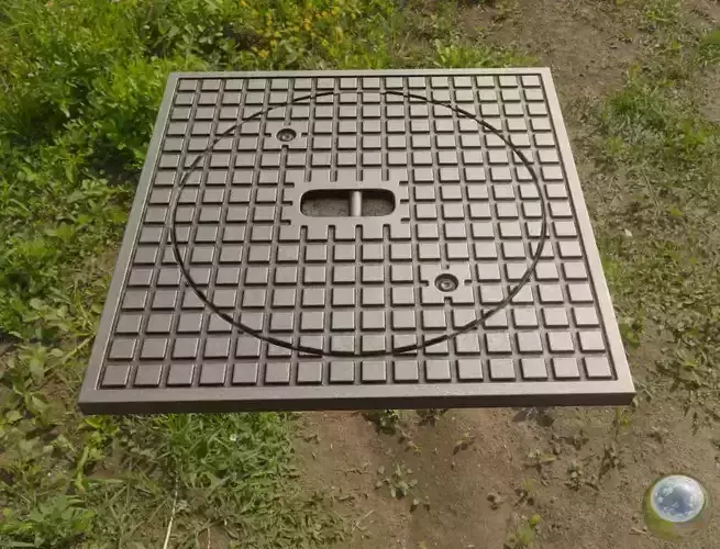 Sewer Cover 5 High-Poly Version 3D model