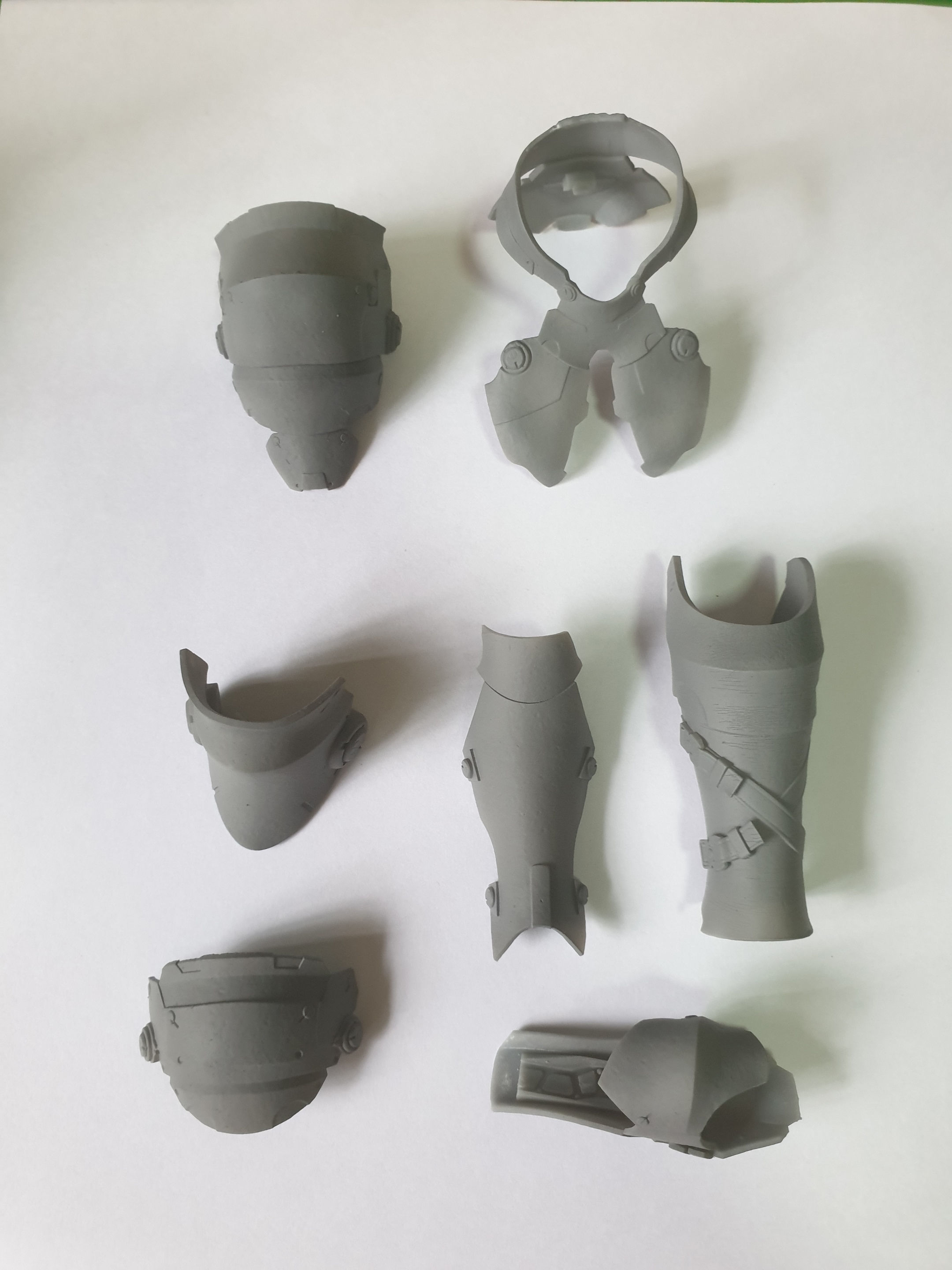 Echos female action figure holding sword 3D print model_8