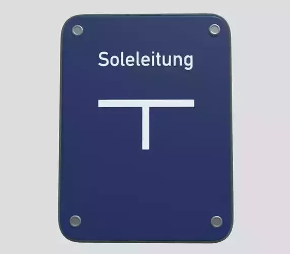 Soleleitung Ver- und Entsorgungs Hinweisschild 3D model
