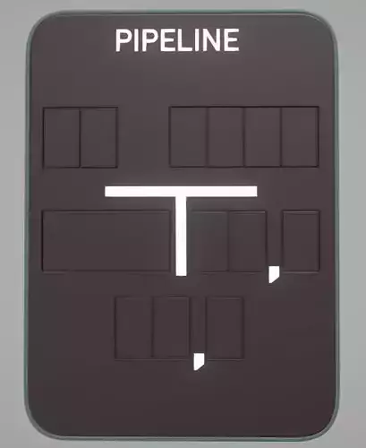 Pipeline Ver- und Entsorgungs Hinweisschild 3D model