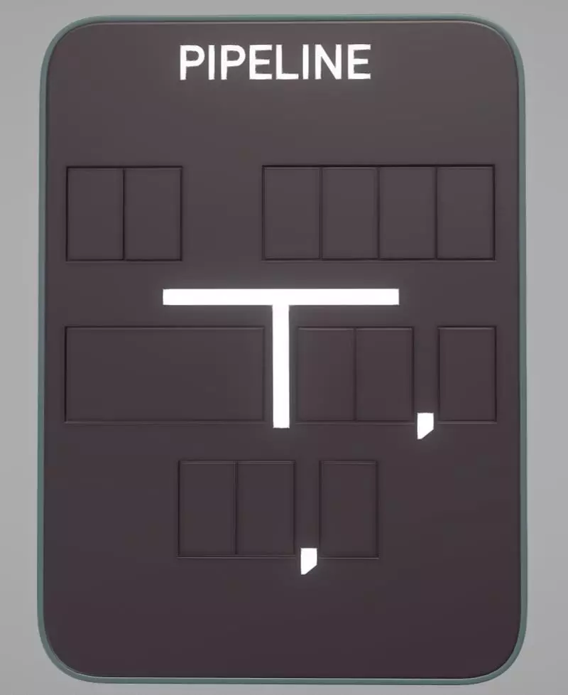Pipeline Ver- und Entsorgungs Hinweisschild 3D model_0