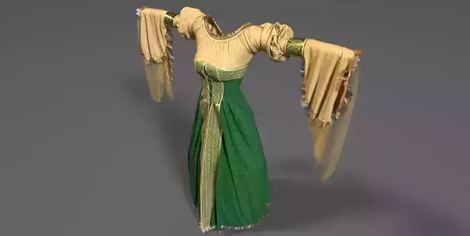Medieval Renaissance Courtesan Dress 