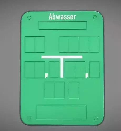 Abwasser Ver- und Entsorgungs Hinweisschild 3D model