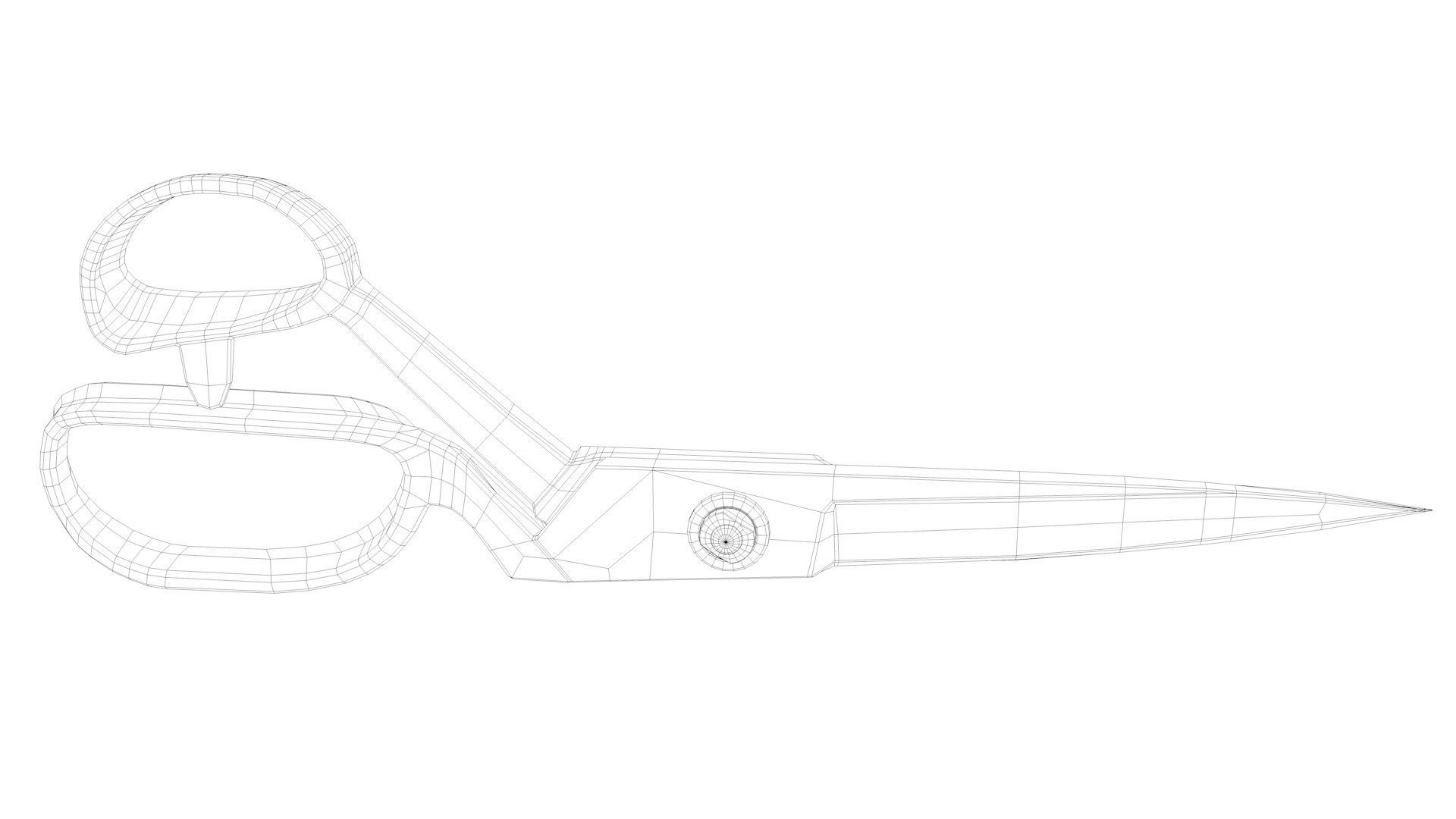 Scissor pair of scissors 3D model_7