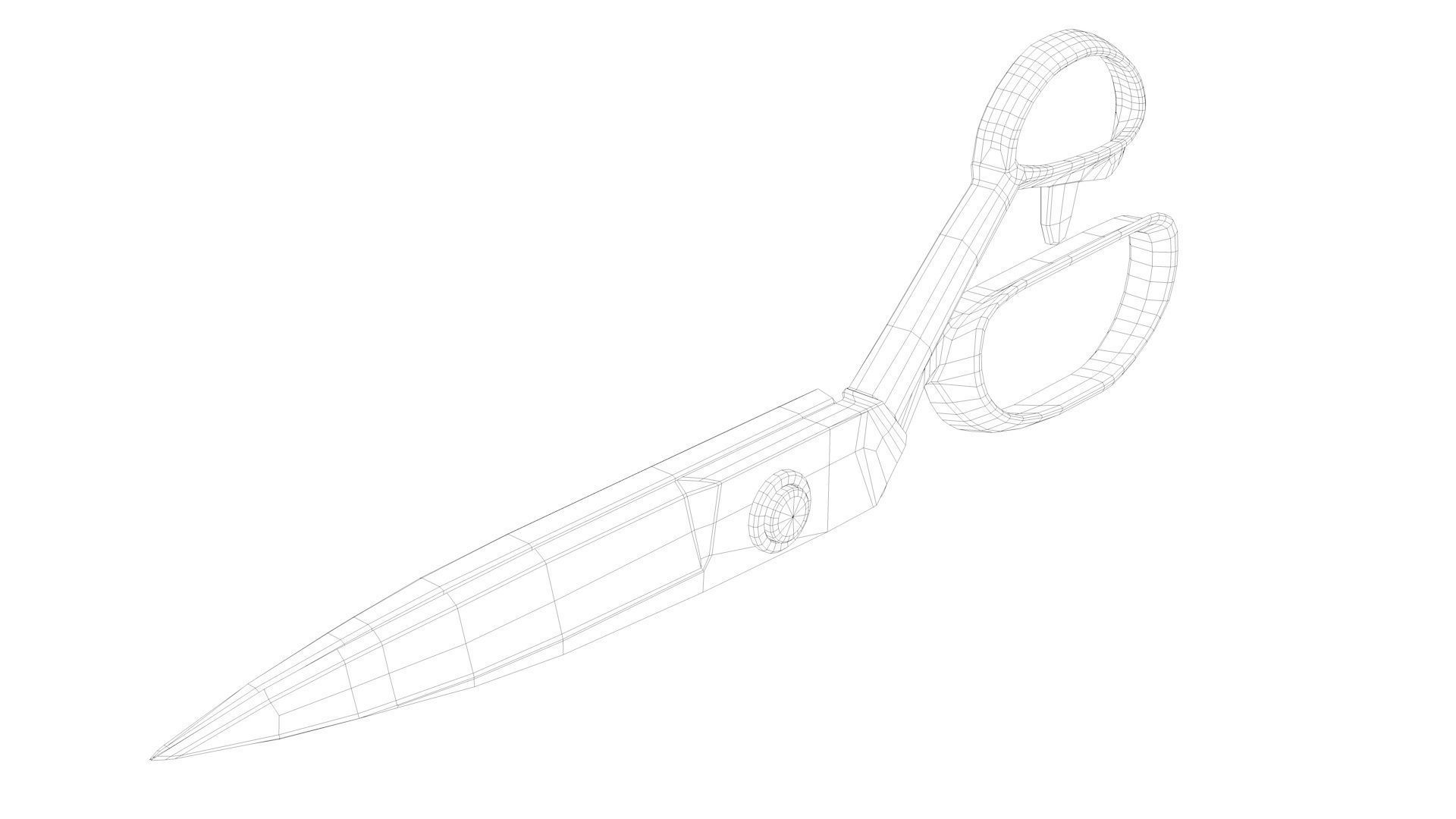 Scissor pair of scissors 3D model_6