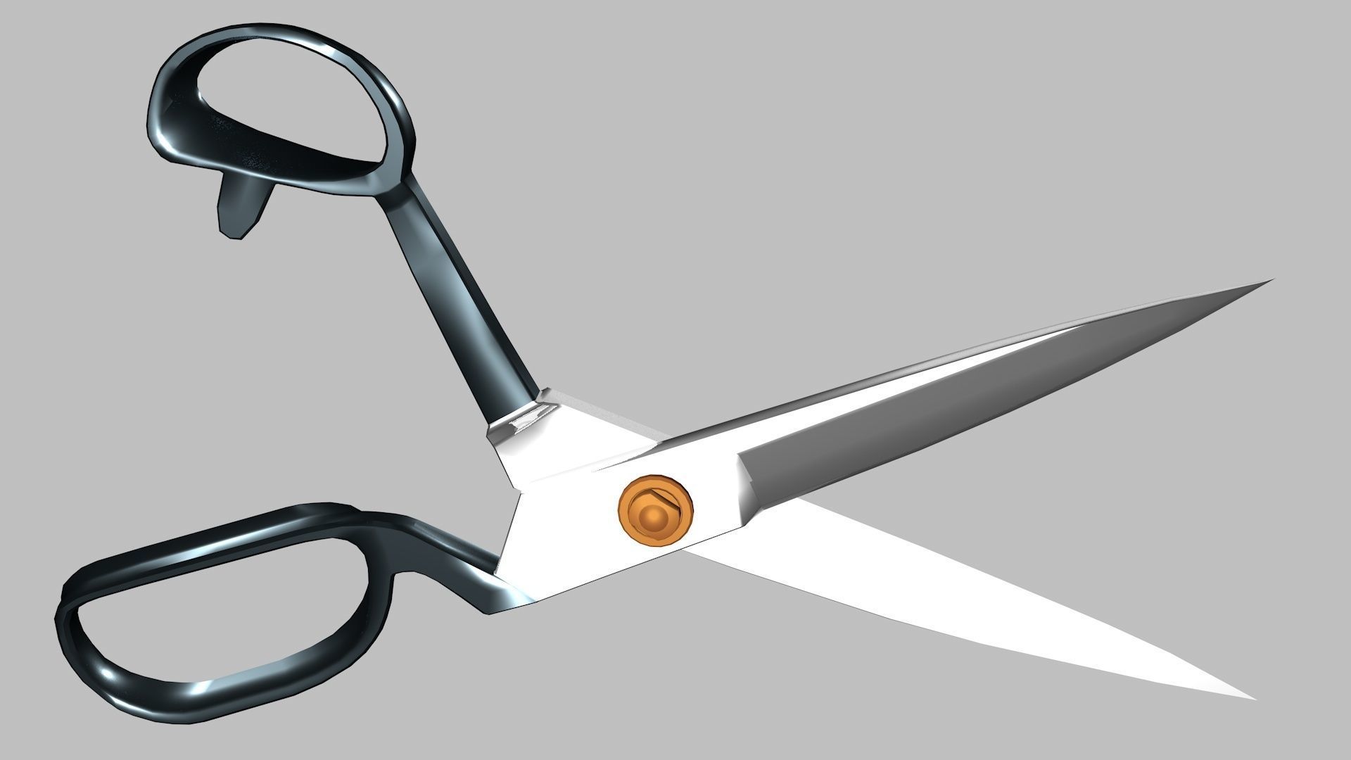 Scissor pair of scissors 3D model_4