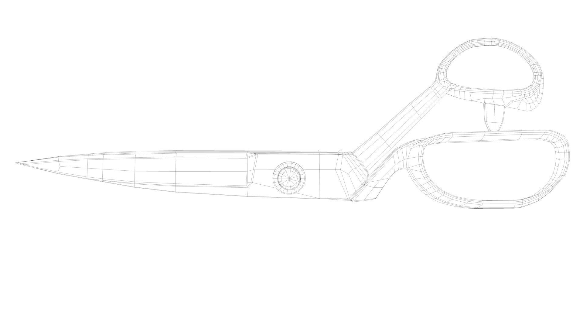 Scissor pair of scissors 3D model_5