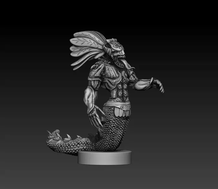 ahalcana mermaid statue 3D print model_0