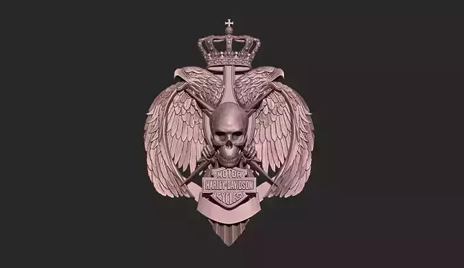 Harley Davidson Eagle Skull Wings